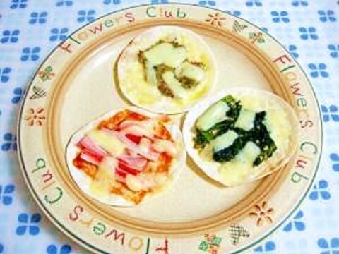 おやつに☆餃子の皮deピザ